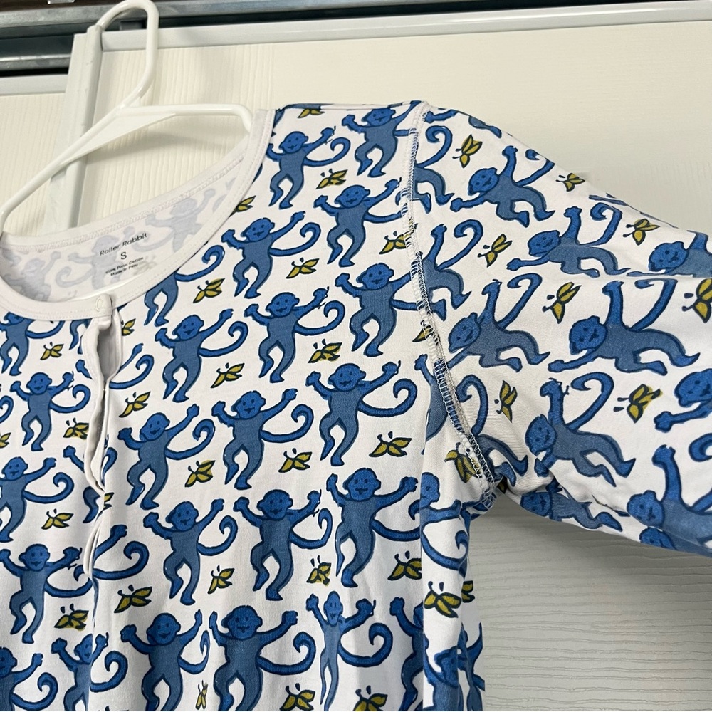 Roller Rabbit Blue monkey pajamas - Picture 5 of 5